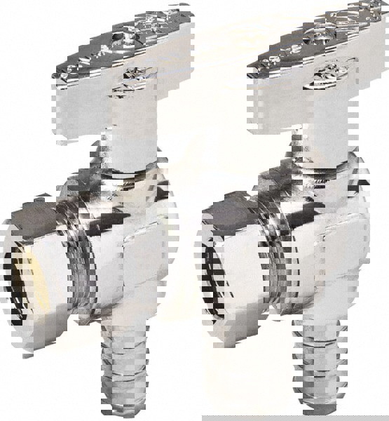 PEX 1/2 Inlet, 125 Max psi, Chrome Finish, Brass Water Supply Stop Valve